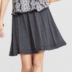 CAbi Femme knit fit and flare skirt, grey, size Small
